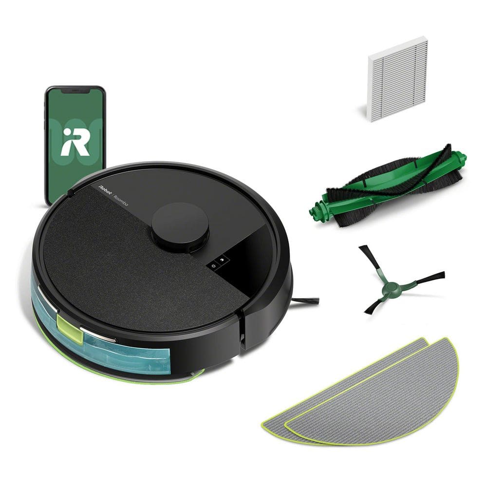 iRobot Roomba 105 Combo 13.2 in. Robotic Vacuum and Mop with Smart