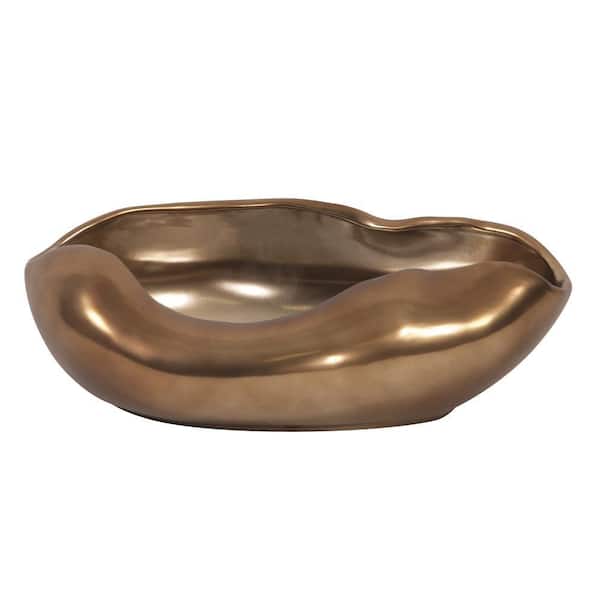 Marley Forrest Matte Bronze Abstract Ceramic Bowl