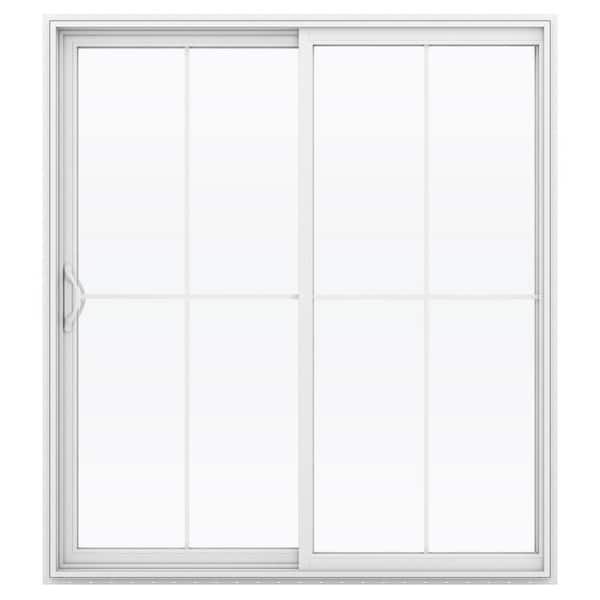 JELD-WEN 72 in. x 80 in. V-2500 White Vinyl Left-Hand 4-Lite Sliding Patio Door