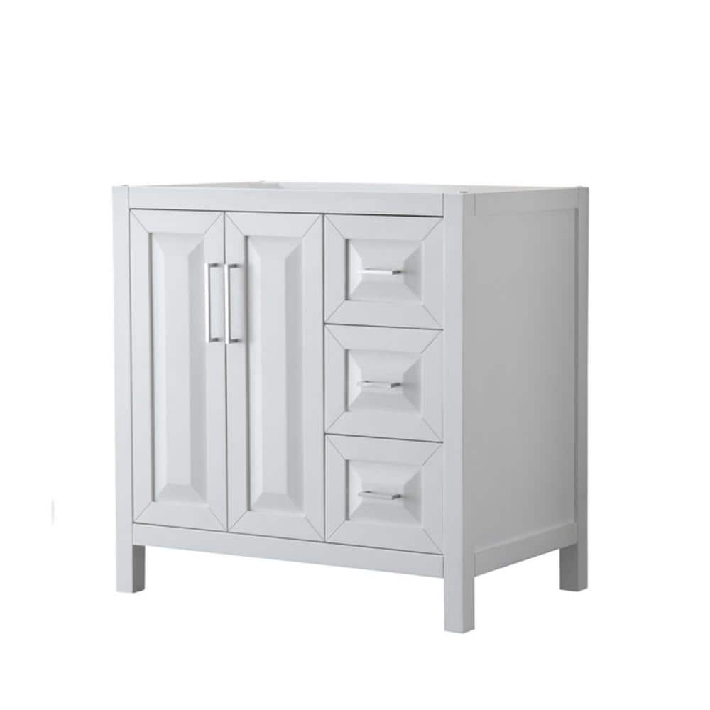 Daria 35" White MDF Single Freestanding Bathroom Vanity