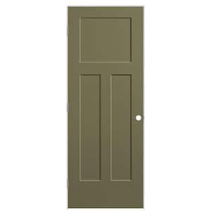 30 in. x 80 in. 3-Panel Winslow Right-Hand Hollow Core Truly Olive Molded Composite Single Prehung Interior Door