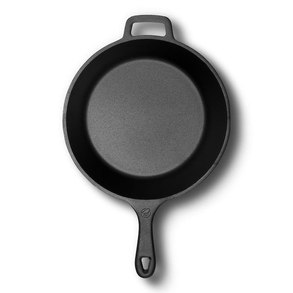 Cuisinel Pre-Seasoned Cast Iron Skillet 4-Piece Complete Chef Set (6-Inch 8-Inch 10-Inch 12-Inch) Oven Safe Cookware - 4