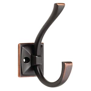 Ruavista 4-1/3 in. Zinc 35 lbs. Weight Capacity Coat Hook in Venetian Bronze with Copper Highlights (4-Pack)