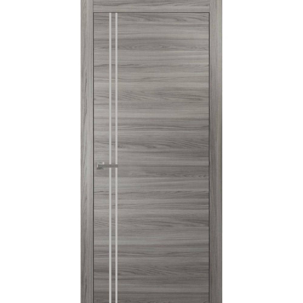 42 in. x 96 in. 1 Panel Ginger Ash Finished Solid Wood with Honeycomb Sliding Door with Hardware price history on PriceWatchPro