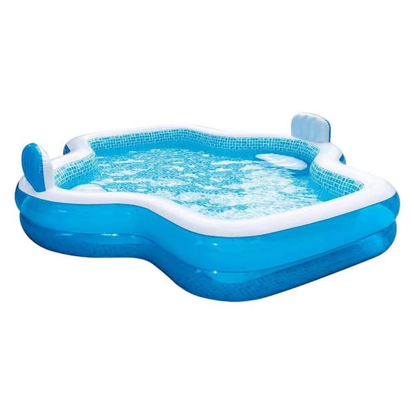 120 in. x 26 in. Inflatable Pool Large Swim Center with 4 Built-in Seats