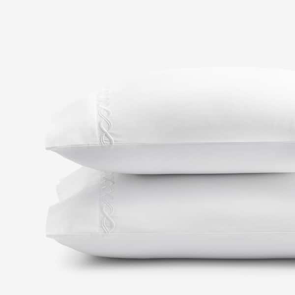 The Company Store Legends Luxury Marcella White Egyptian Cotton Sateen King Pillowcase (Set of 2)