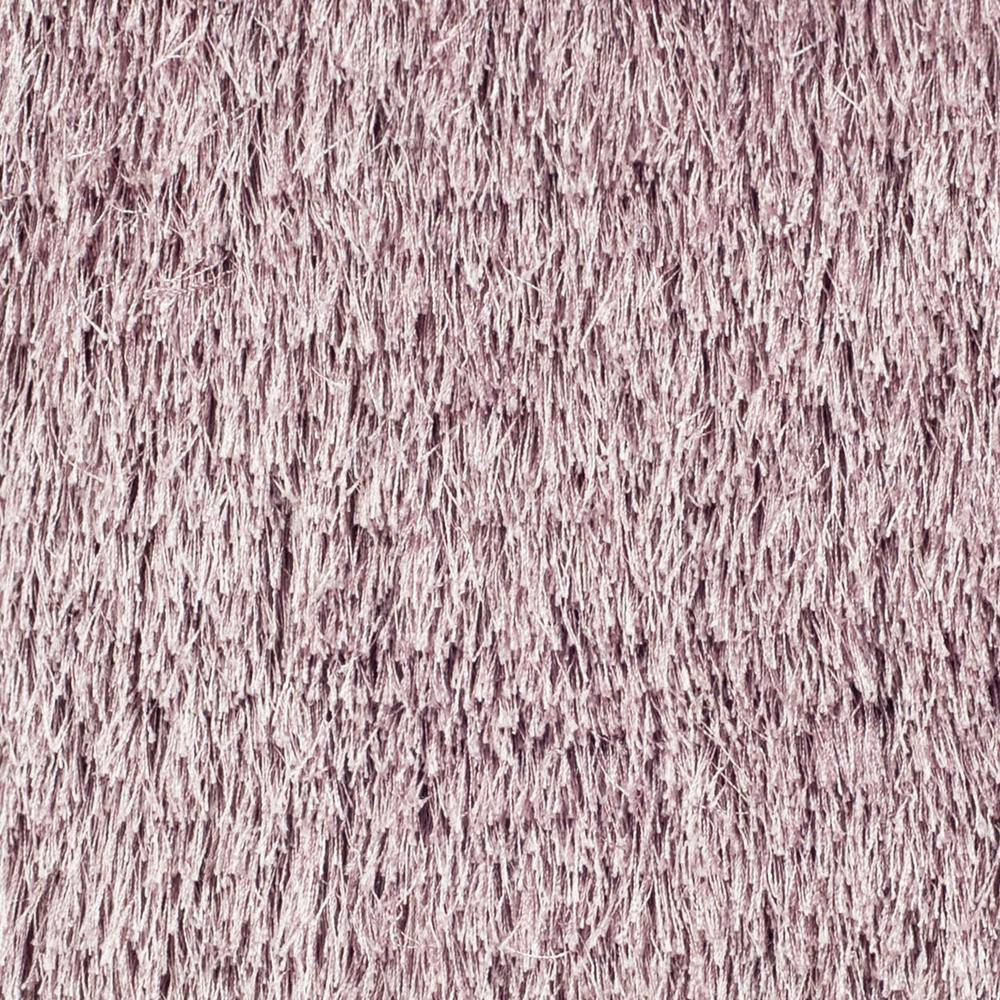 Lilac Shaggy Square Decorative Throw Pillow