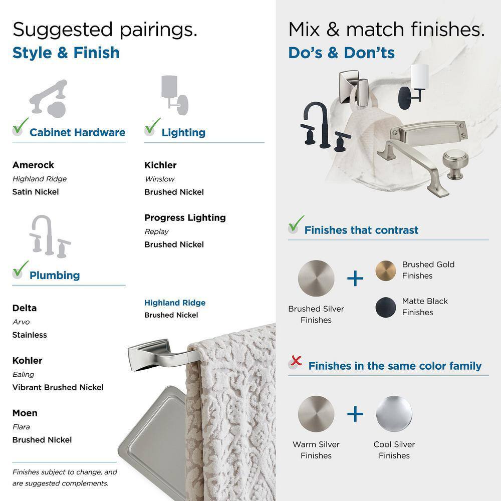 Brushed Nickel Pivoting Double Post Toilet Paper Holder