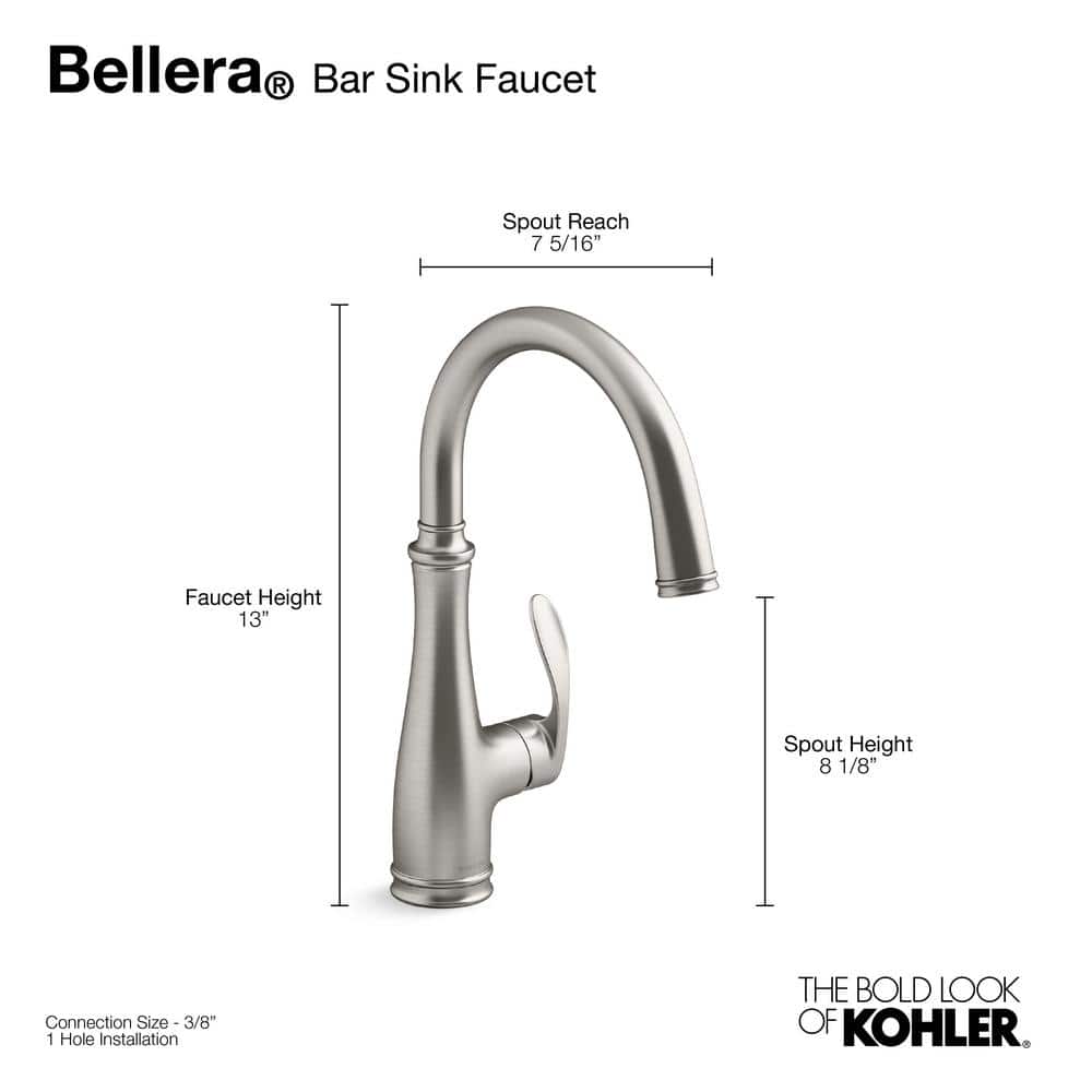 Bellera Vibrant Stainless Steel Single Handle Kitchen Faucet
