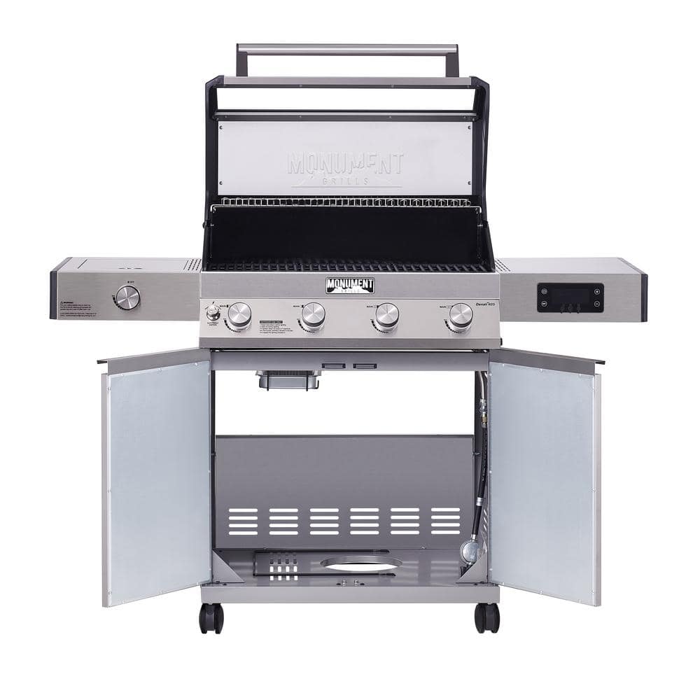 Denali 405 Stainless Steel Propane Gas Grill with Side Burner