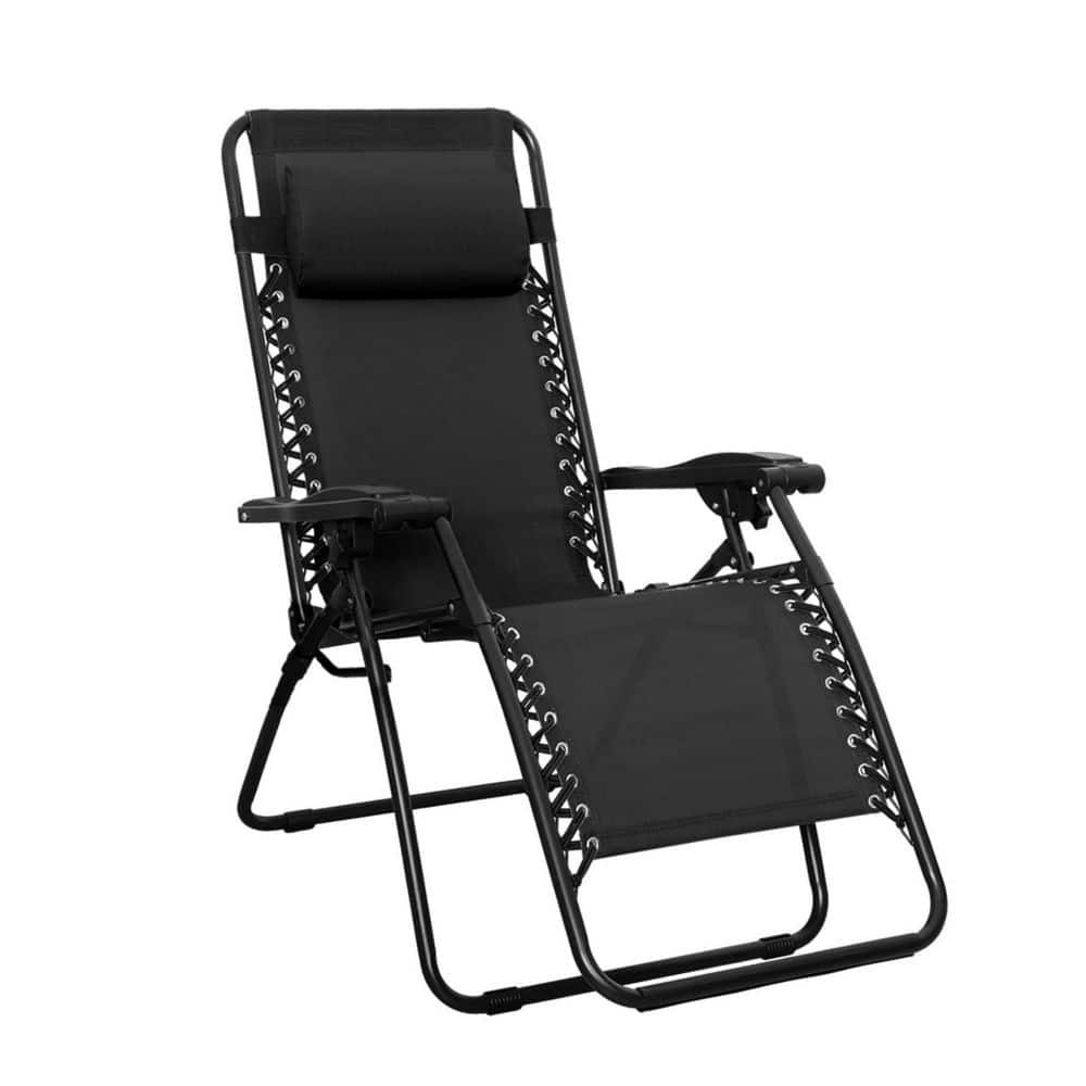 Zero Gravity Lounge Chair with Pillow, Foldable Outdoor Recliner Patio and Beach Holds up to 300 lbs. 26 in. Black price history on PriceWatchPro