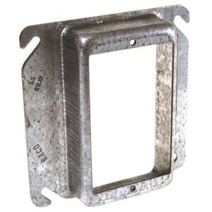 4" Square 5/8" Raised Plaster Ring  #404-C  2 Gang Device Electrical J Box 1 