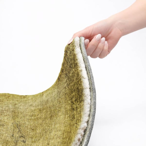 Dream Shag Premium Machine Washable Abstract ADS658 Gold 10 ft. x 14 ft. Area Rug