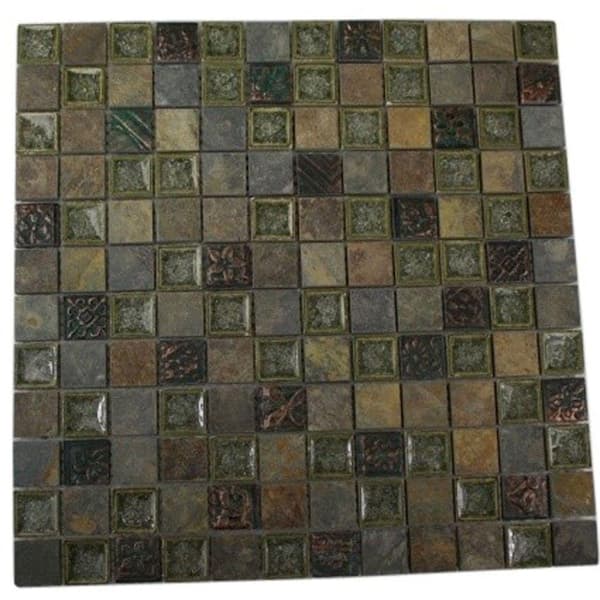 Ivy Hill Tile Roman Selection Rural Trail 12 in. x 12 in. x 8 mm Glass Mosaic Floor and Wall Tile