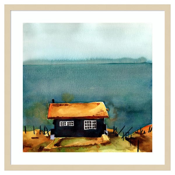Amanti Art Rad Little Cabin II by Paul Mccreery 25 in. W x 25 in. H. Wood Framed Wall Art Print Framed in Brown