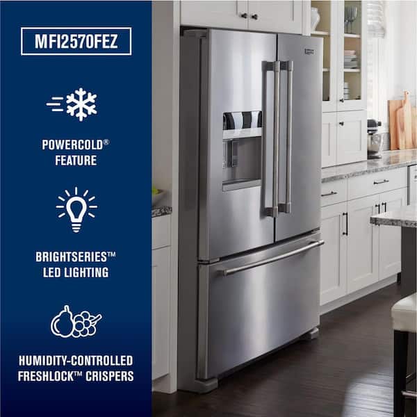 Maytag 25 cu. ft. French Door Refrigerator in Fingerprint