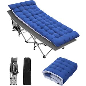 Folding Bed Cot with 2 in. Mattress, 75 in. x 28 in. Folding Camping Cots with Carry Bag, Folding Sleeping Cot Guest Bed