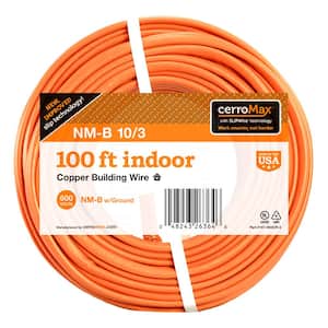 100 ft. 10/3 Orange Solid CerroMax SLiPWire Copper NM-B Wire