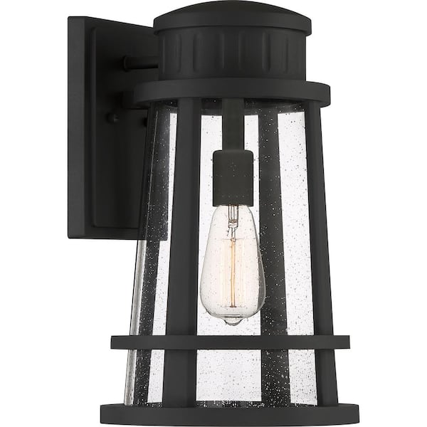 Dunham 1-Light Black Outdoor Wall Lantern Sconce