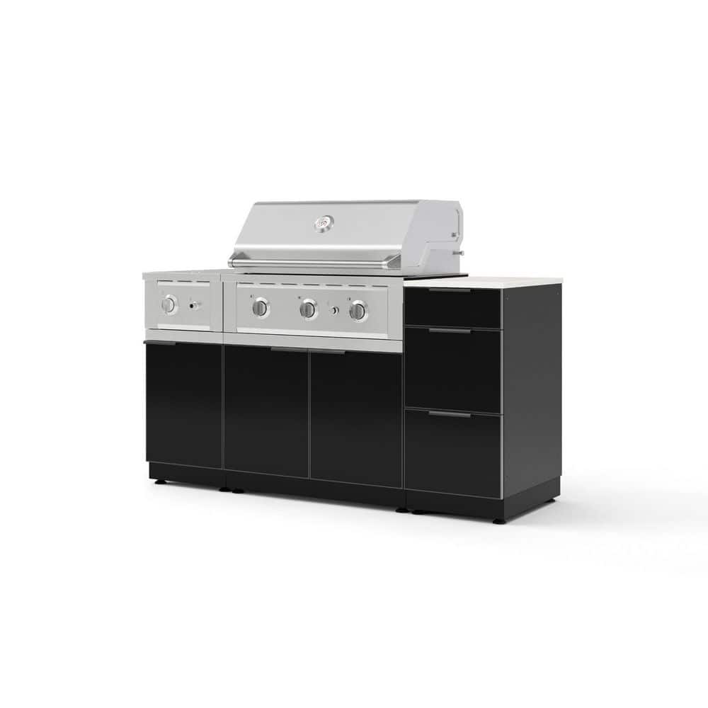 "Outdoor Kitchen 6-Piece 4-Burners Natural Gas Grill Island in Black w/33"" Performance Grill & Dekton Aeris- Countertop" price history on PriceWatchPro