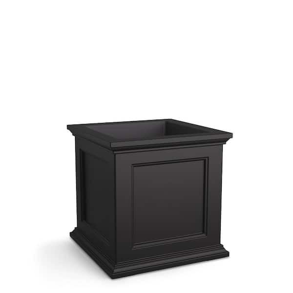 Fairfield 20 in. Square Self-Watering Black Polyethylene Planter
