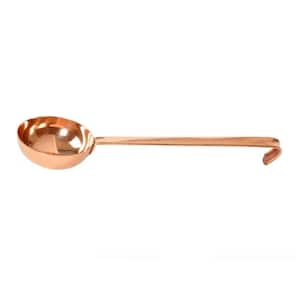 10.5 in. x 3.25 in. Copper Ladle Heavy Duty Ladle For Soup, Chili, Gravy, Sauce, Punch, Cocktails and More