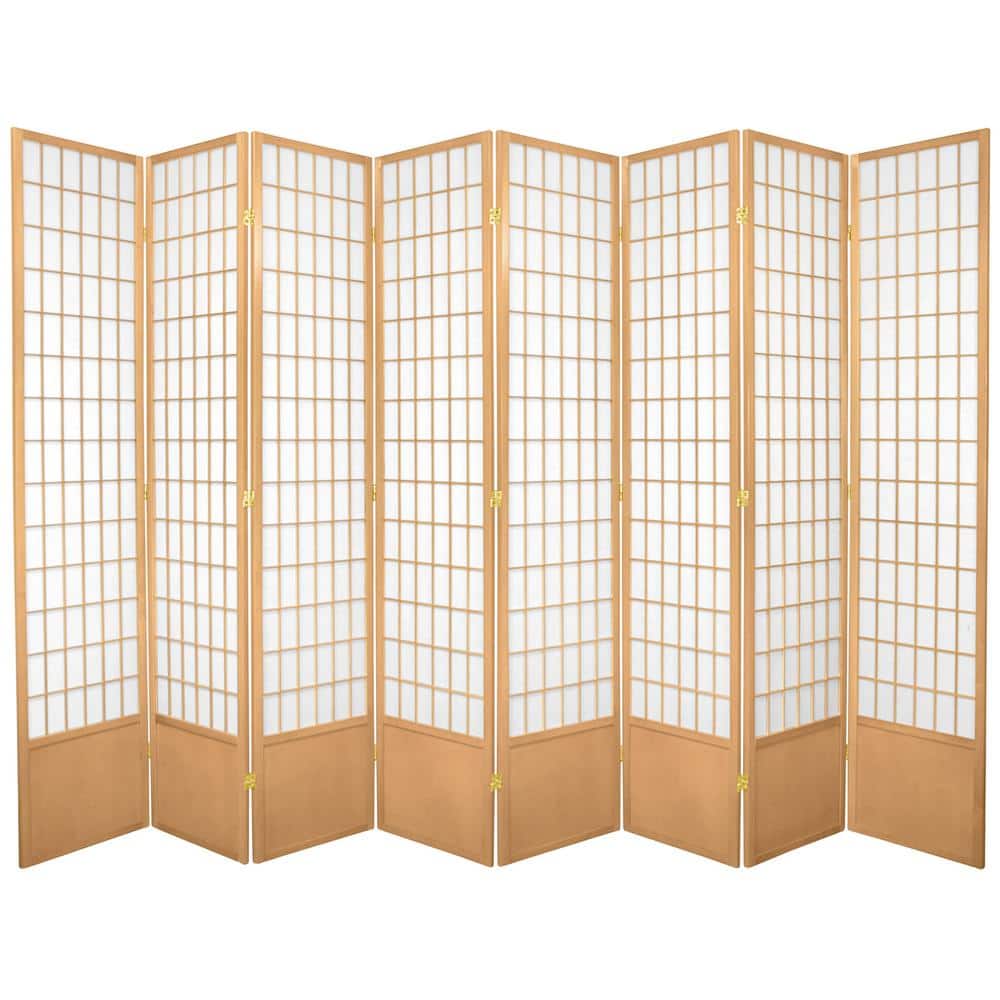 Oriental Furniture 7 ft. Natural 8Panel Room Divider 84WPNAT8P The Home Depot