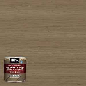 8 oz. #ST-153 Taupe Semi-Transparent Waterproofing Exterior Wood Stain and Sealer Sample