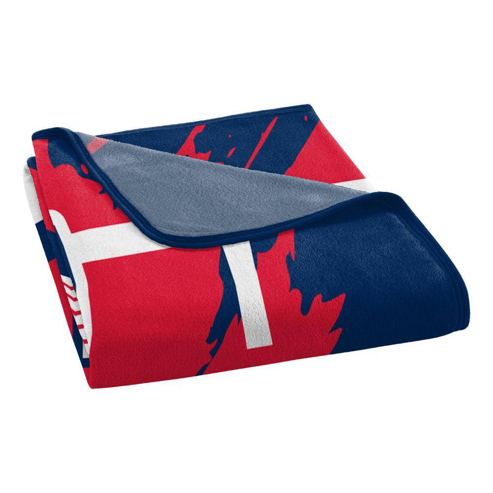 Cleveland Guardians Red and Blue Micro Raschel Throw Blanket