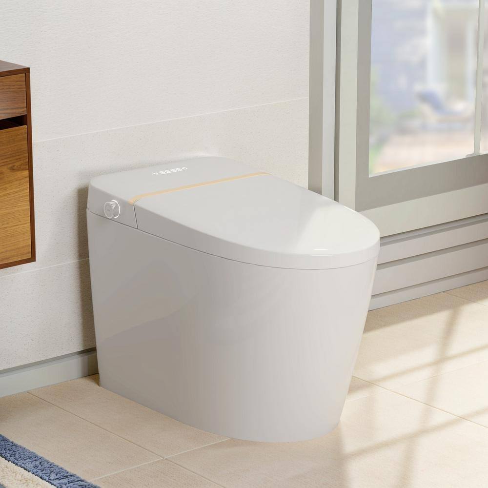 Instantheating Smart Elongated Bidet Toilet 1.27 GPF with Adjustable Sprayer Settings in White Gold price history on PriceWatchPro