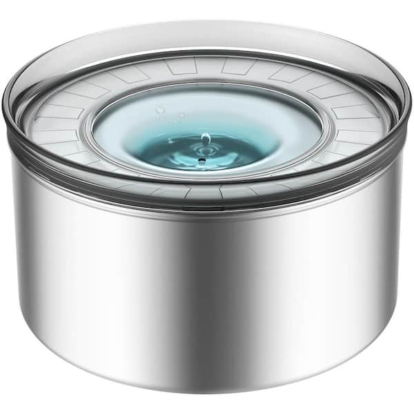 Unbranded 1 Gal 3.8L Stainless Steel No Spill Anti-Digging Dog Water Bowl Slow Drinking No Slip Base for Messy Drinkers