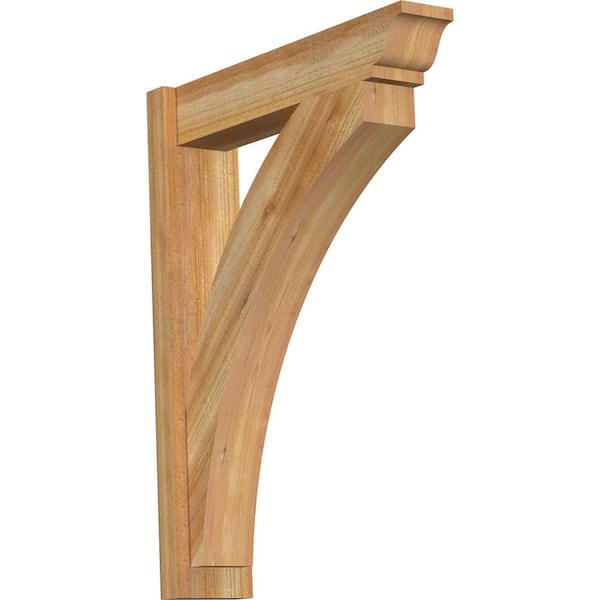 Ekena Millwork 6 in. x 34 in. x 26 in. Western Red Cedar Thorton Traditional Rough Sawn Outlooker