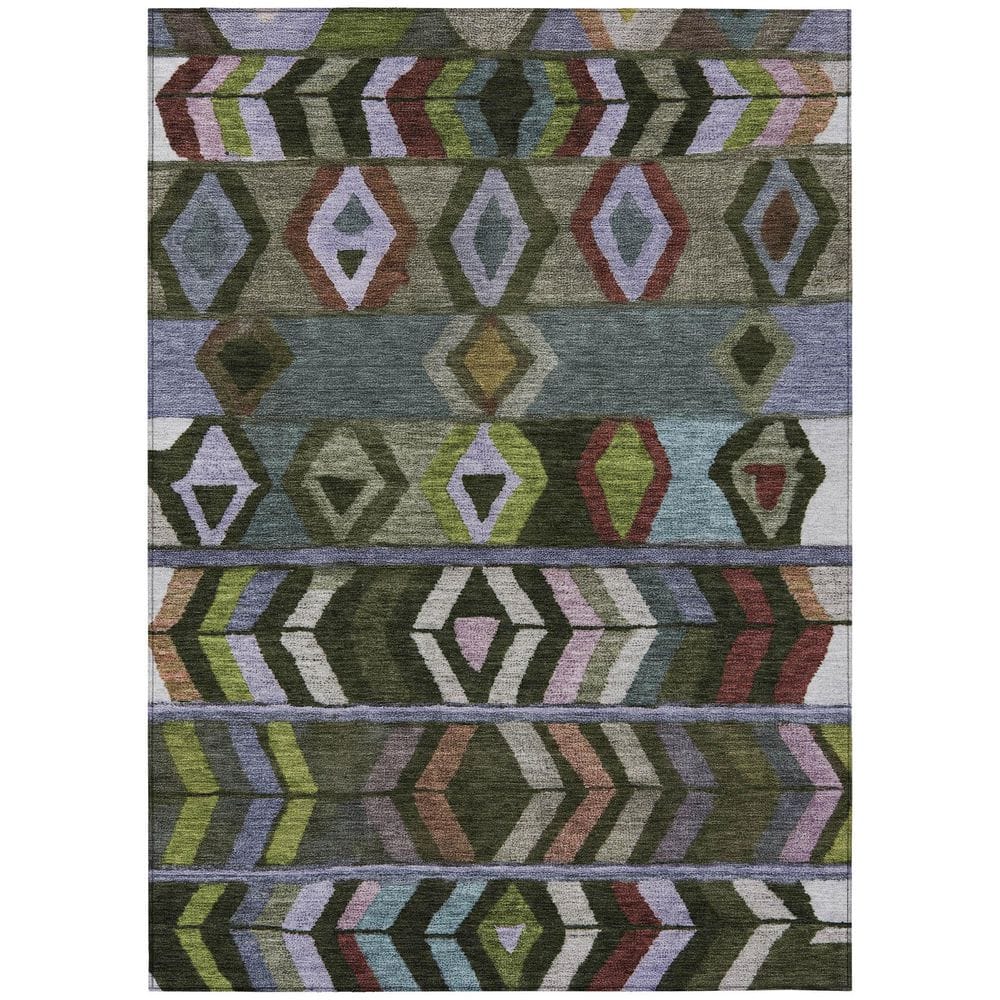 Chantille Machine Washable Indoor/Outdoor Abstract ACN2721 Olive 8 ft. x 10 ft. Area Rug price history on PriceWatchPro