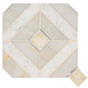 Verona Silver Pattern 12 in. x 12 in. Marble/Metal Mesh-Mounted Mosaic Floor and Wall Tile (9.8 sq. ft./Case)