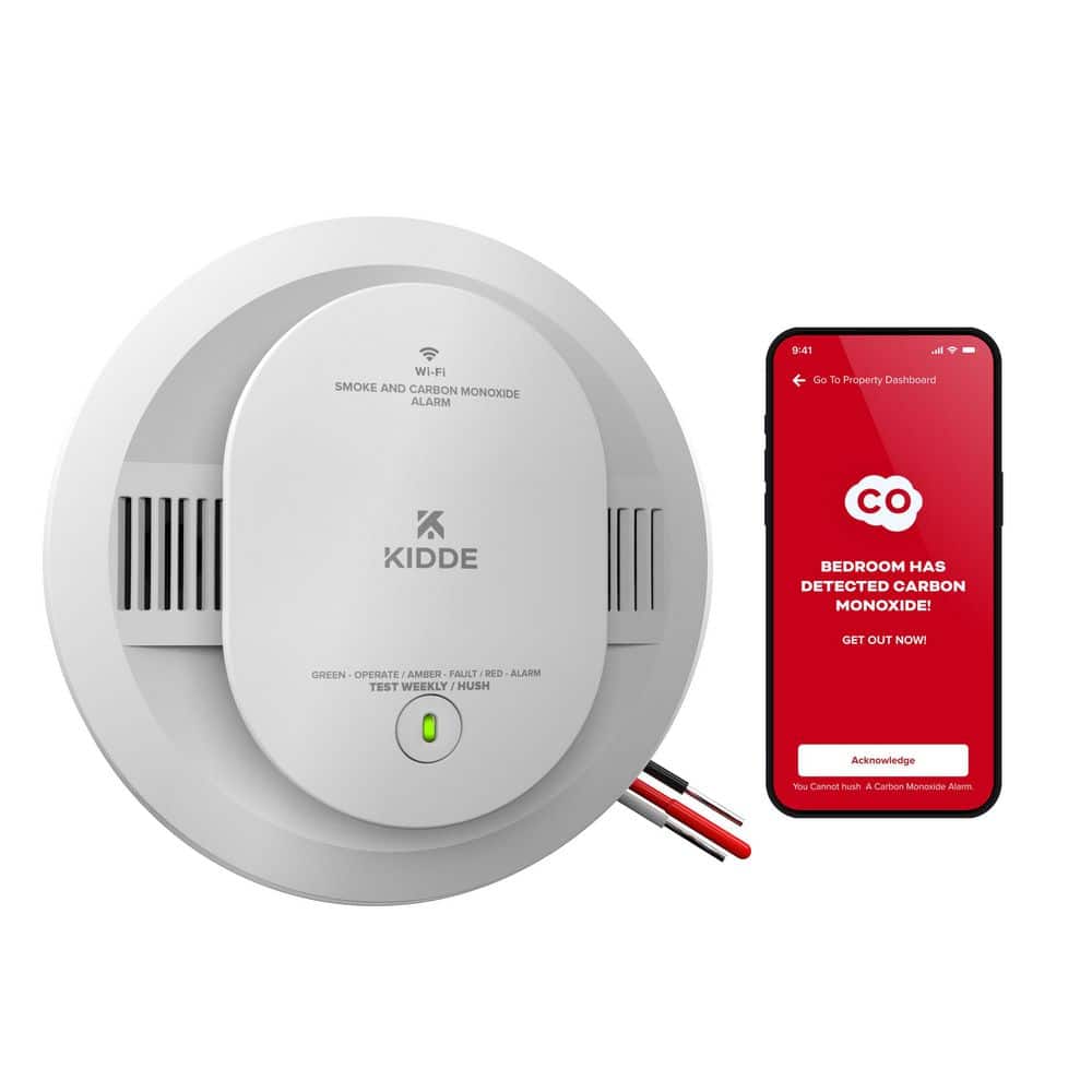 Kidde Hardwired Smart Smoke and Carbon Monoxide Detector, Voice Alerts, Interconnected Alarm