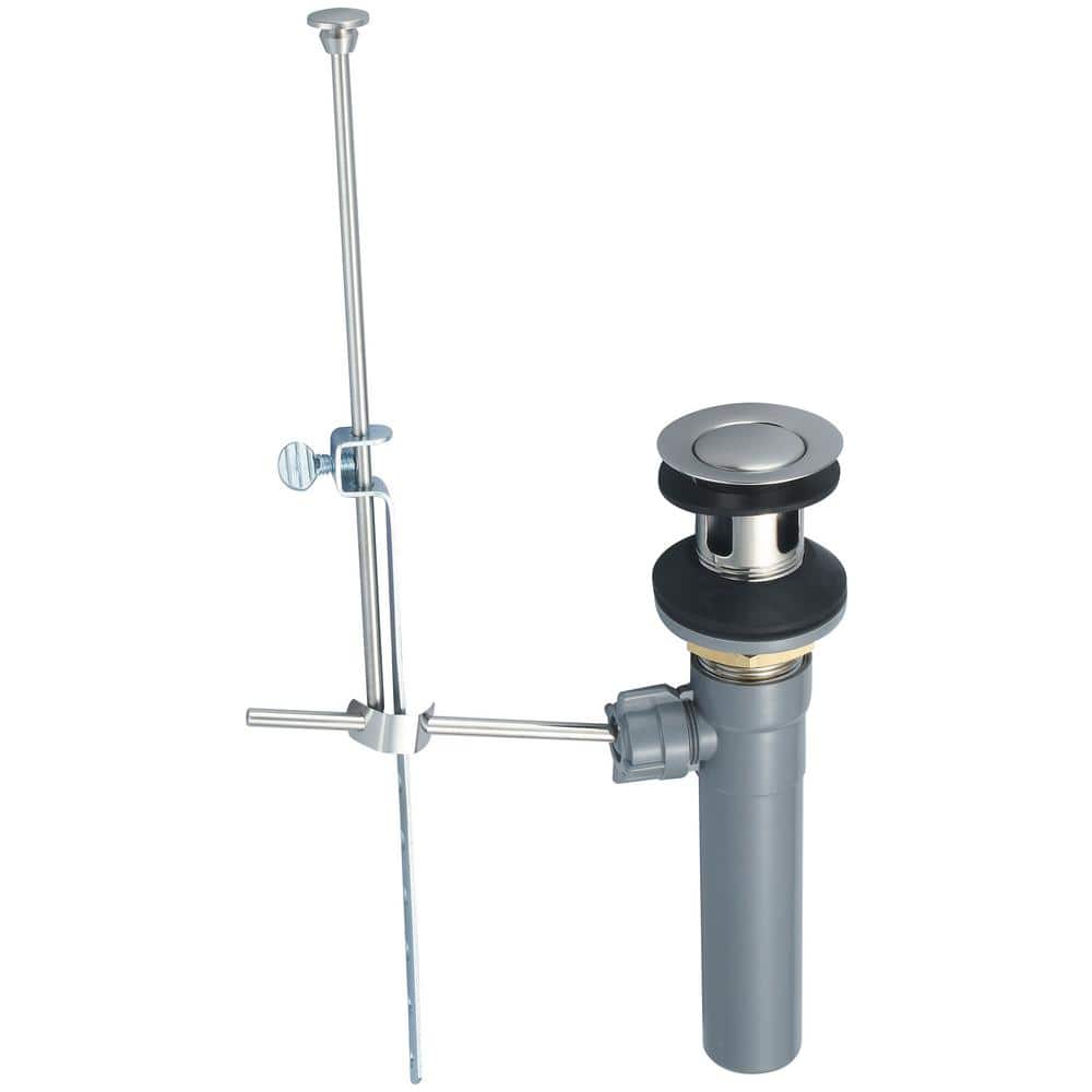 OLYMPIA 50/50 Pop-Up Bathroom Sink Drain with Overflow OP-630004-BN ...