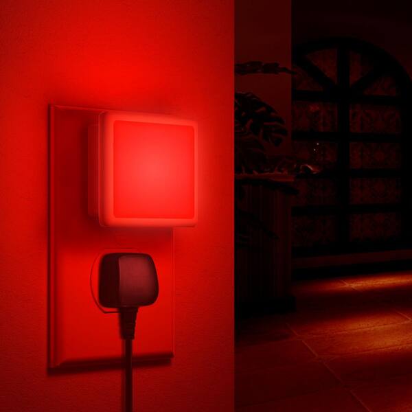YANSUN Plug-In Kids Night Light with Sensor, Red Night Light for