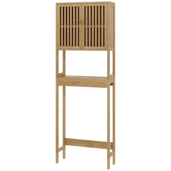 Sarlai 23.6" L x 8.5" W x 67.7" H Bamboo Rectangular Over the Toilet Storage Organizer Cabinet