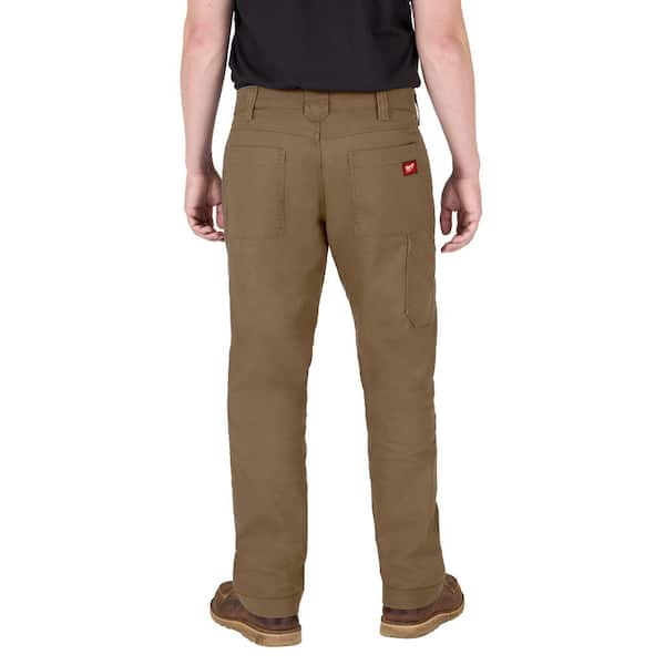 Milwaukee Men's 34 in. x 34 in. Khaki Cotton/Polyester Work Pants
