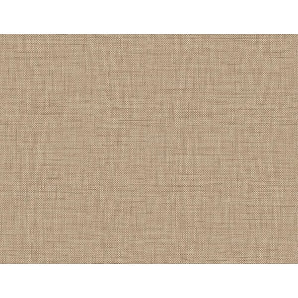 CASA MIA Linen Texture BeigeandSoftBrown Vinyl Non-Pasted Strippable Wallpaper Roll (Cover 60.75 sq. ft.)