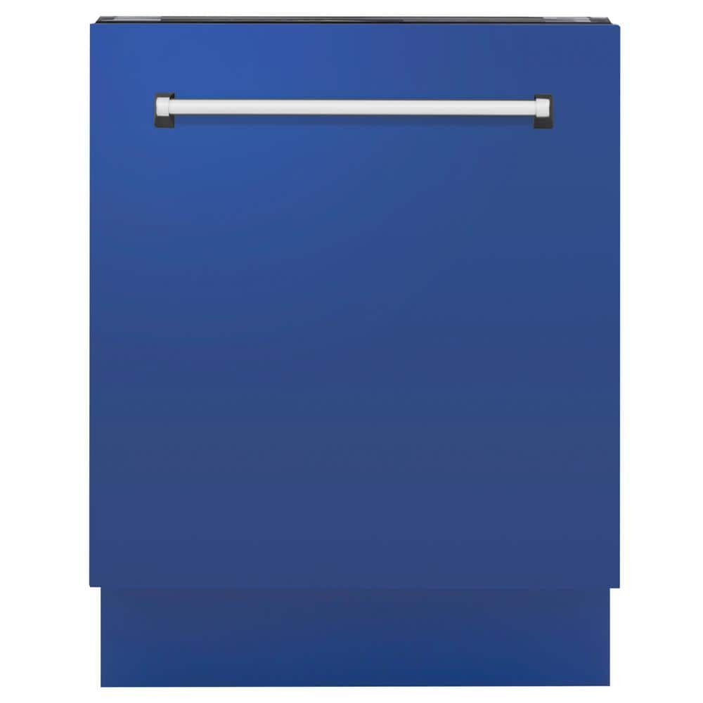 ZLINE Kitchen and Bath Tallac Series 24 in. Top Control 8-Cycle Tall Tub Dishwasher with 3rd Rack in Blue Matte