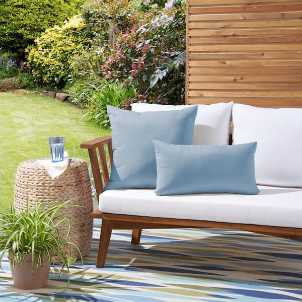 Waverly Curative 12 x 21 Blue Indoor/Outdoor Washable Throw Pillow 