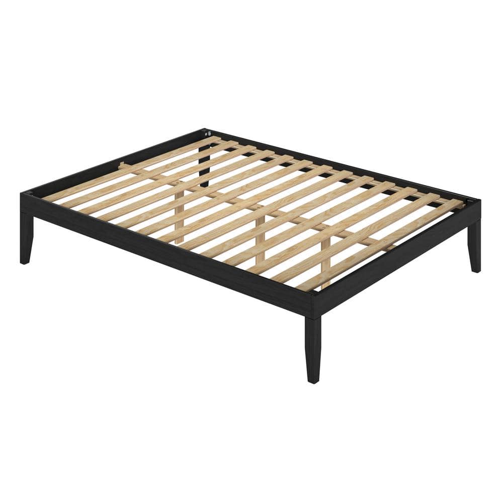 Linon Home Decor Pheba Black Wood Frame Queen Platform Bed THD04827 ...