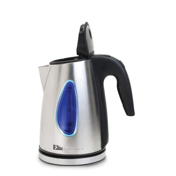Elite Platinum 7-Cup Cordless Stainless Steel Electric Kettle with  Automatic Shut-off EKT-1271 - The Home Depot