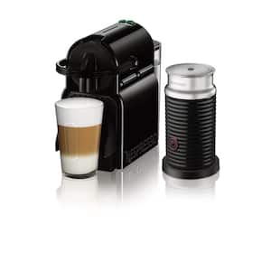 Inissia Single Serve Cup Black Espresso Machine and Coffee Maker with Aeroccino