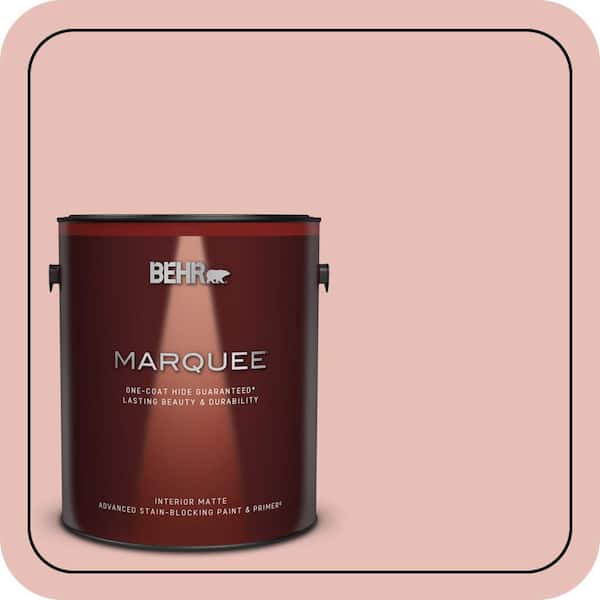BEHR MARQUEE 1 gal. #T18-01 Positively Pink Matte Interior Paint & Primer