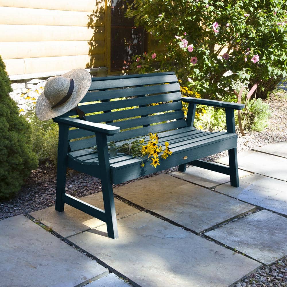 Nantucket Blue Weatherly 4ft Contoured Garden Bench