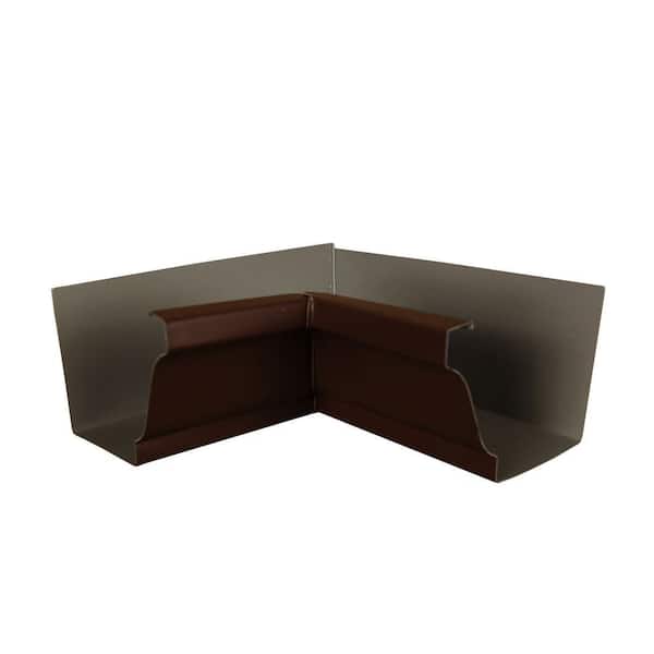 Amerimax Home Products 6 in. Royal Brown Aluminum K-Style Inside Gutter Miter