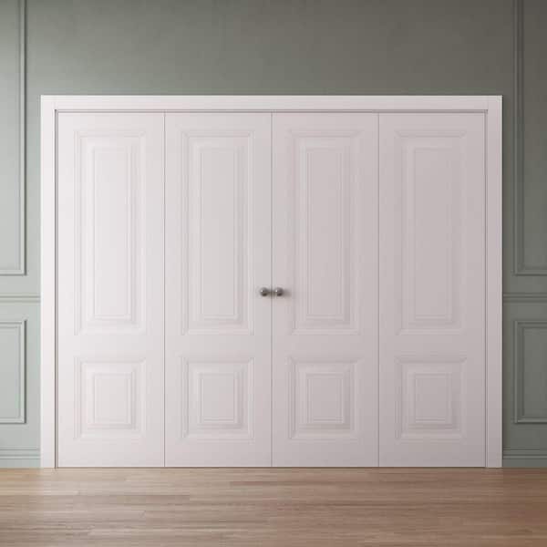 Sartodoors 7422 96 in. x 80 in. Sold Core White Color Wood Bi-fold
