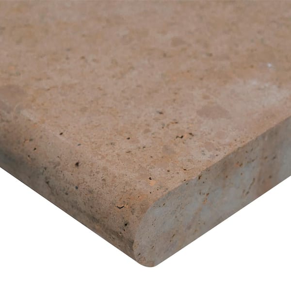 MSI Mediterranean Walnut 2 cm. x 16 in. x 24 in. Brushed Travertine Pool Coping (2.67 sq. ft.)